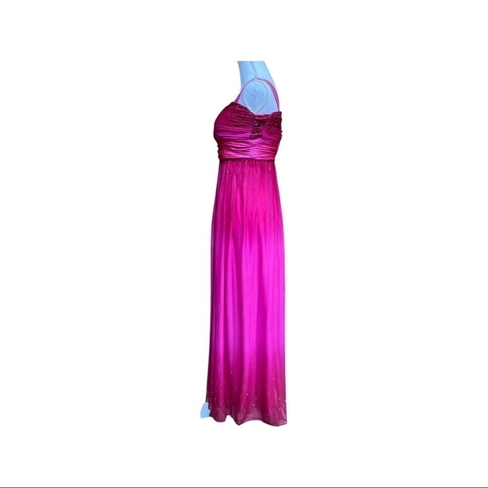 Hailey by Adrianna Papell Pink Ombré Glitter Formal/Evening/Prom Dress - EUC - Picture 3 of 10